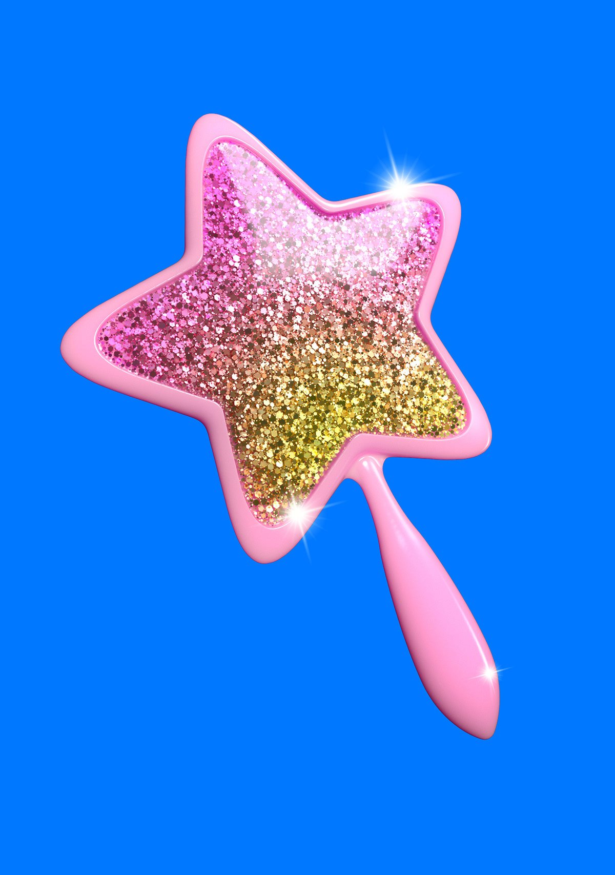 Glitter mirror — Amazon Japan, art direction, cgi by Mathieu Missiaen