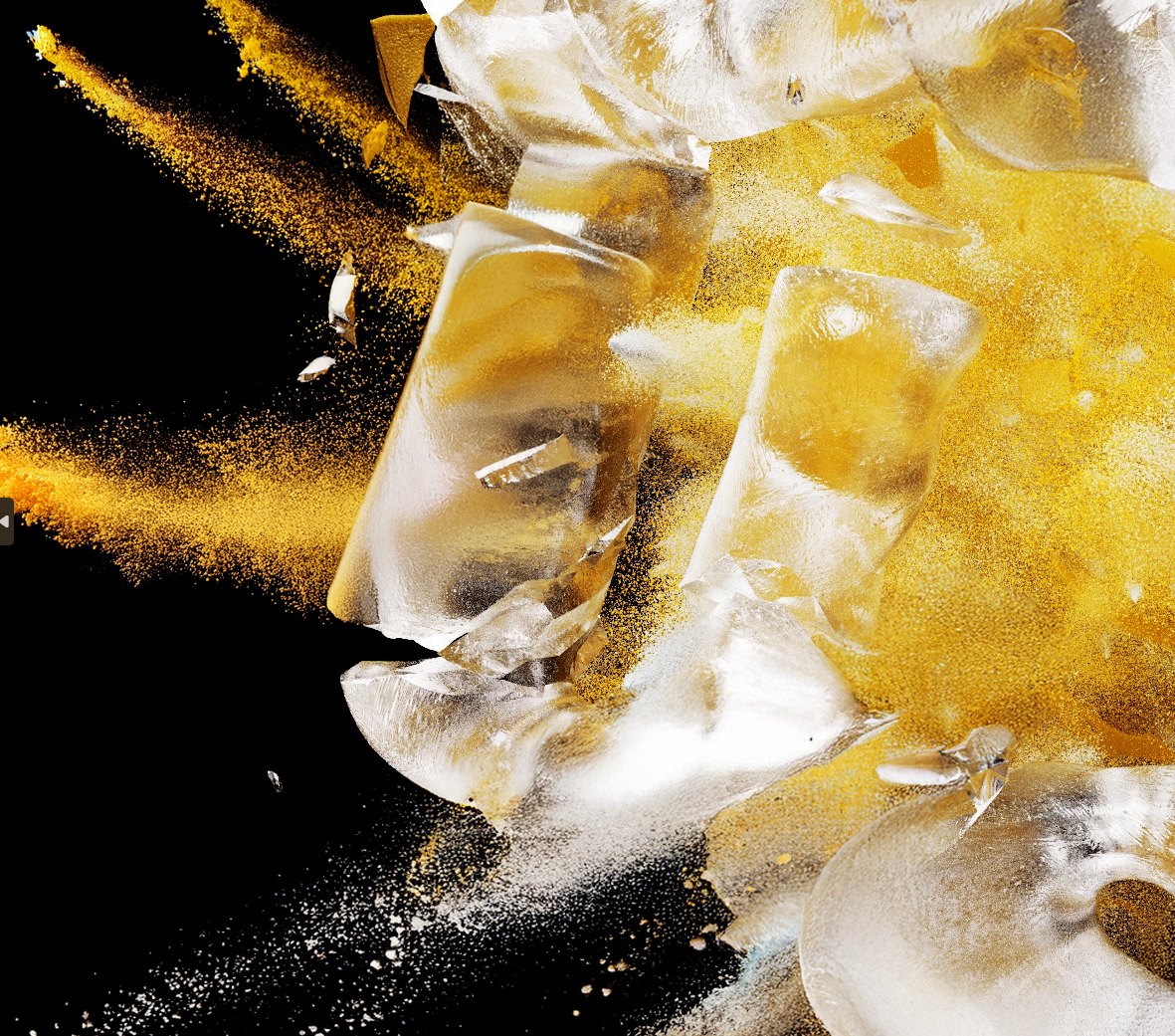 Ice burst — Suntory, art direction, cgi by Mathieu Missiaen