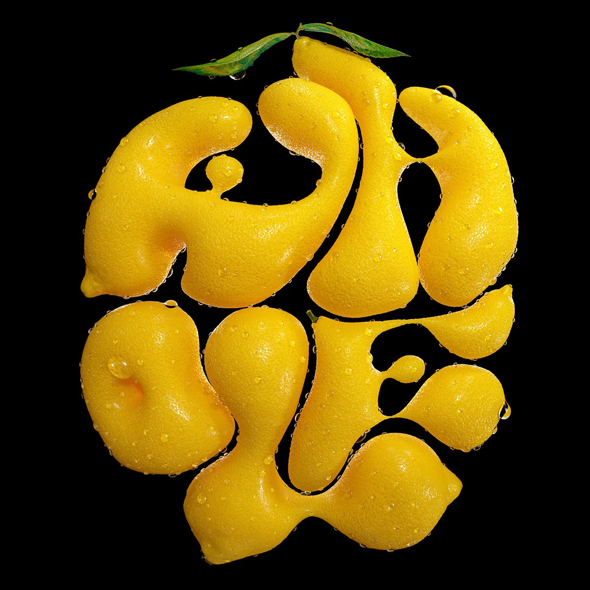 Lemon type — Suntory, art direction, cgi by Mathieu Missiaen