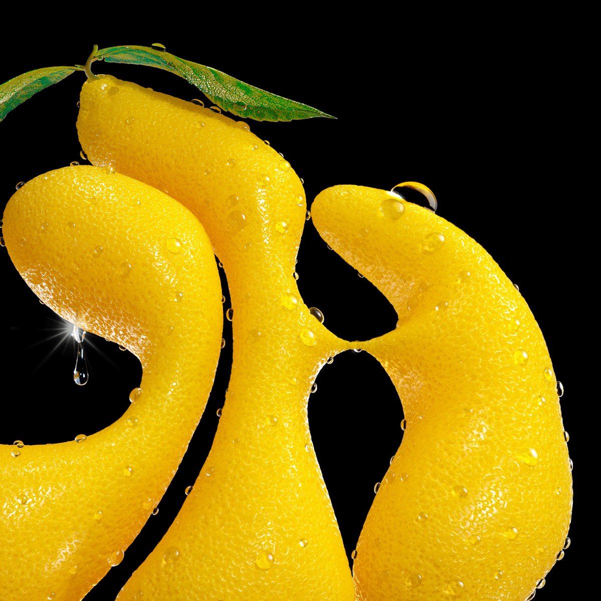 Lemon type — Suntory, art direction, cgi by Mathieu Missiaen