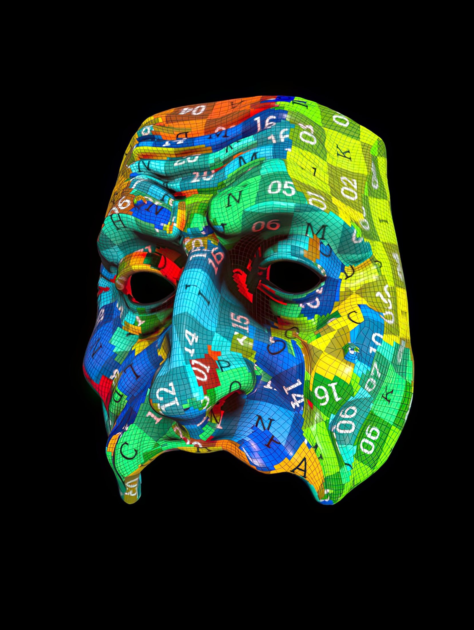 UV map — plaster, clay, houdini, cops, type by Mathieu Missiaen