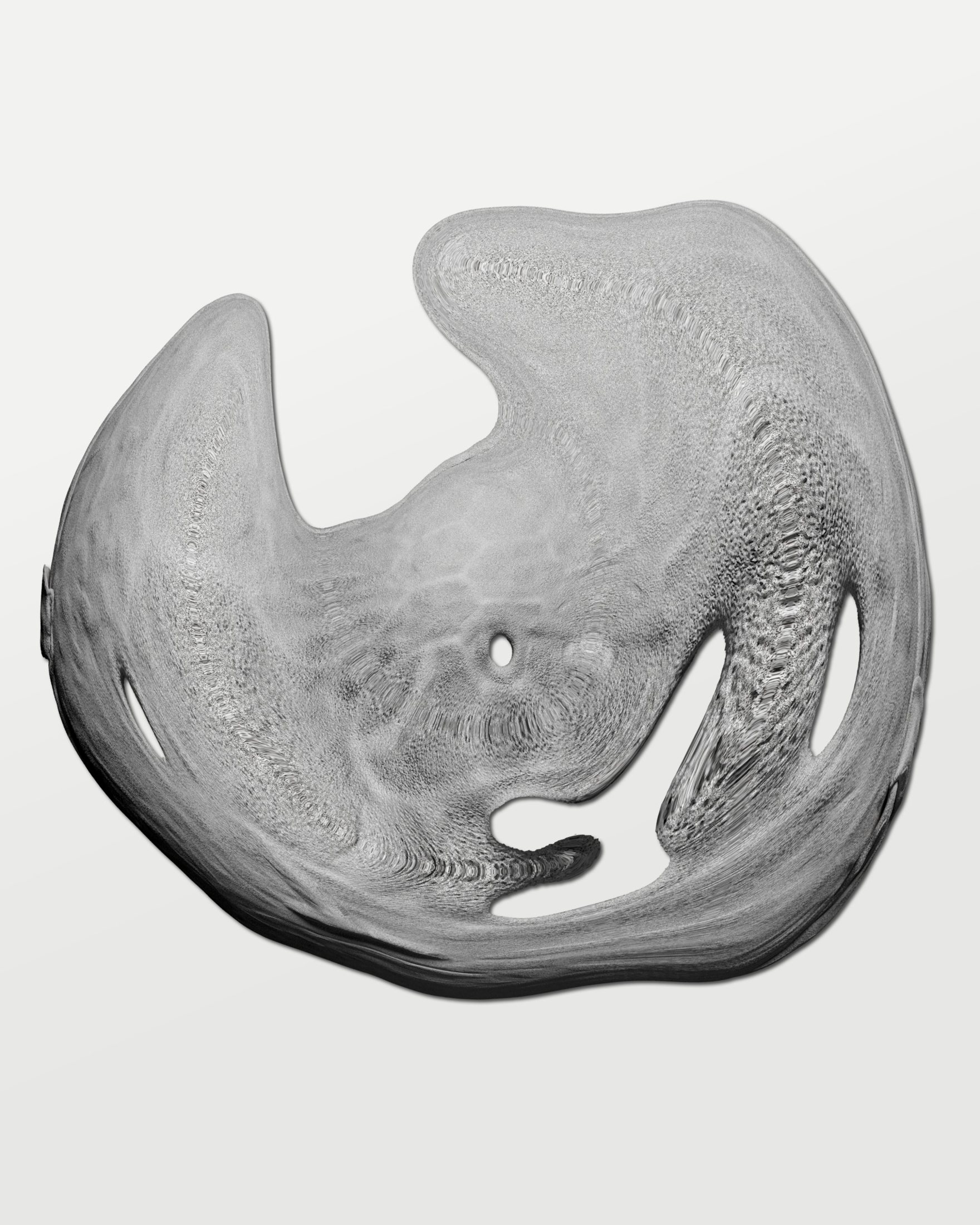 Melt I — plaster, clay, houdini, cops, type by Mathieu Missiaen