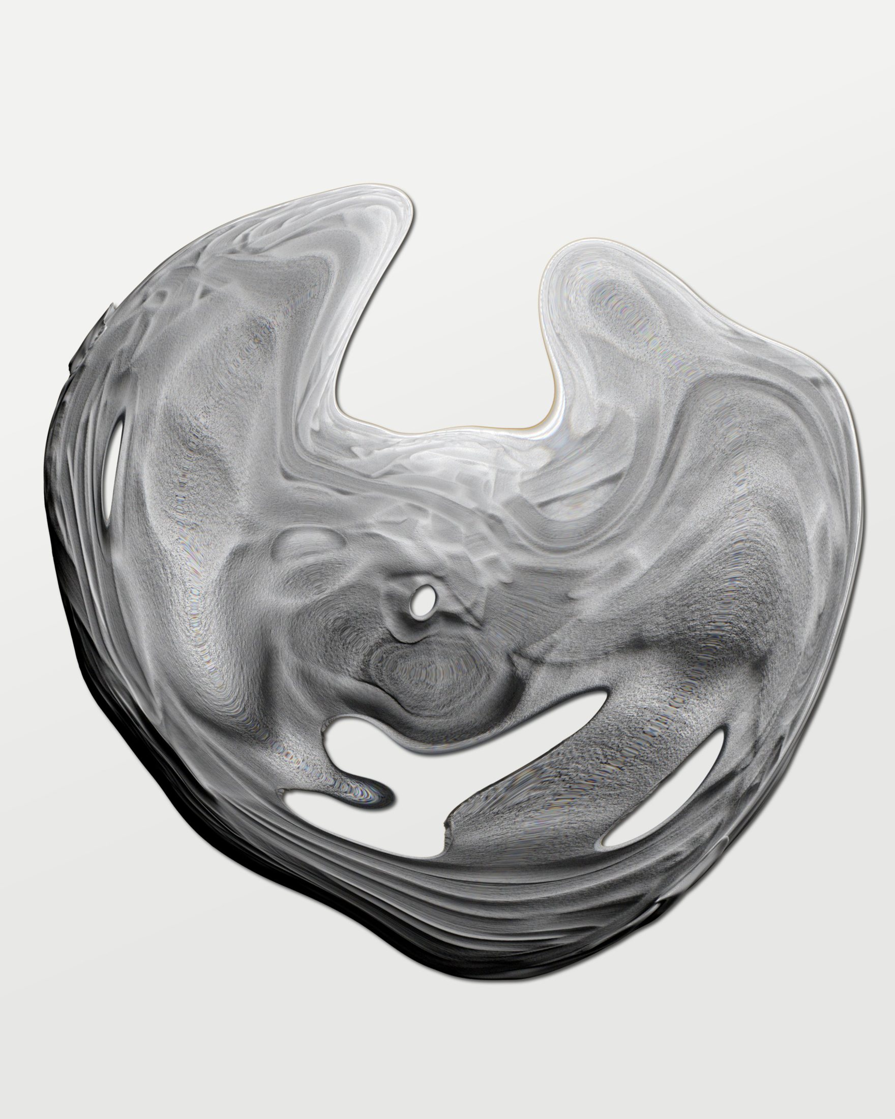 Melt II — plaster, clay, houdini, cops, type by Mathieu Missiaen